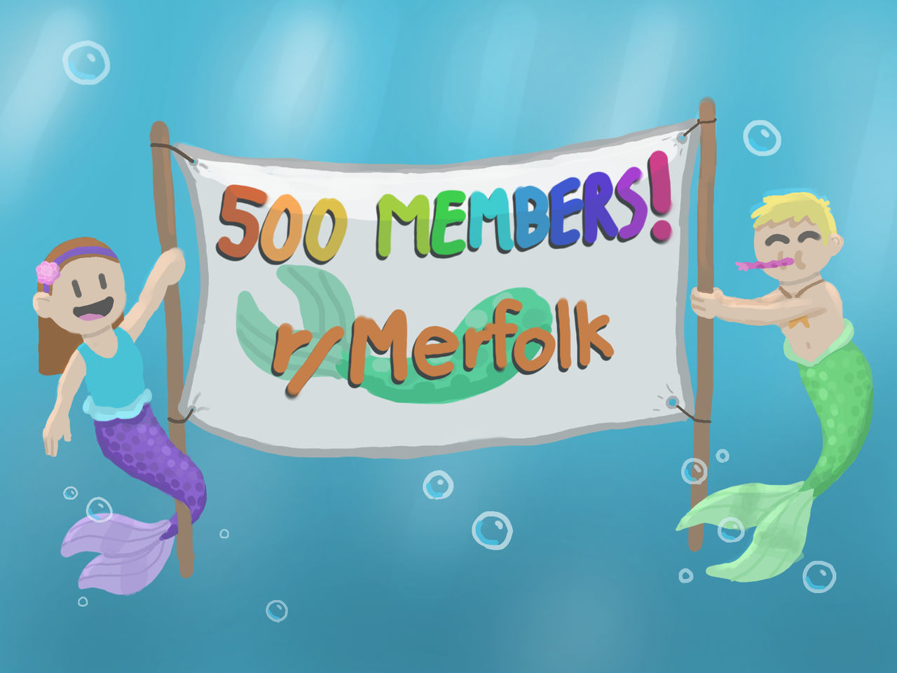 r/merfolk Has 500 Members! by Current-The-Merboy on DeviantArt