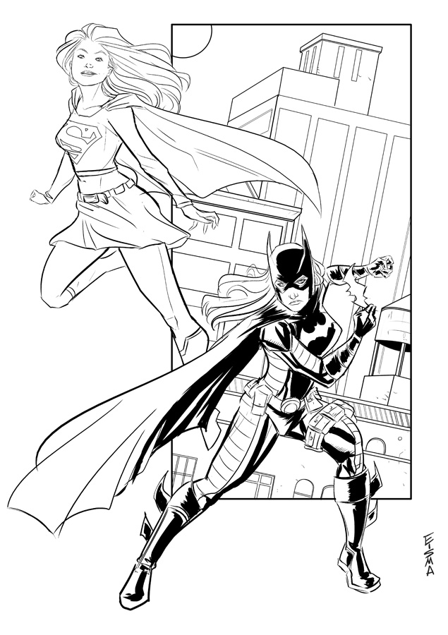 Batgirl + Supergirl