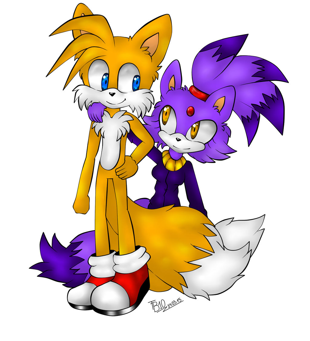 Tails Prower and Blaze the cat by Tanusha-Blaze10 on DeviantArt