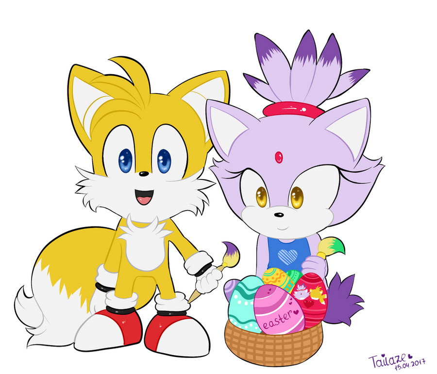 Tailaze (Blaze x Tails) Happy Easter! by Tanusha-Blaze10 on DeviantArt