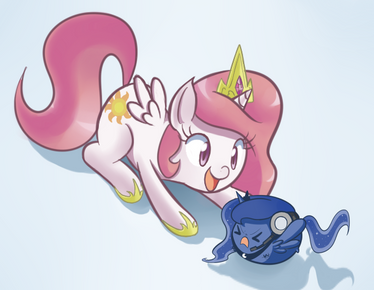 Lil' Celestia and Chubbie Luna