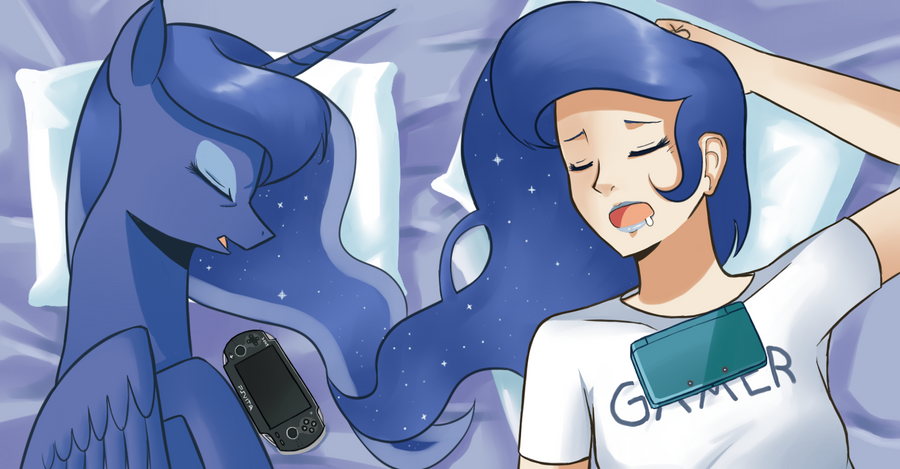 Gamer Luna's all-nighter