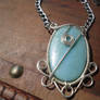 turquoise wire pendant