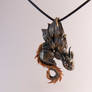 Silver dragon pendant