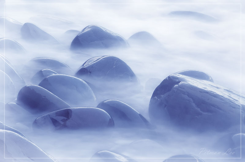 Calm seas on rocks