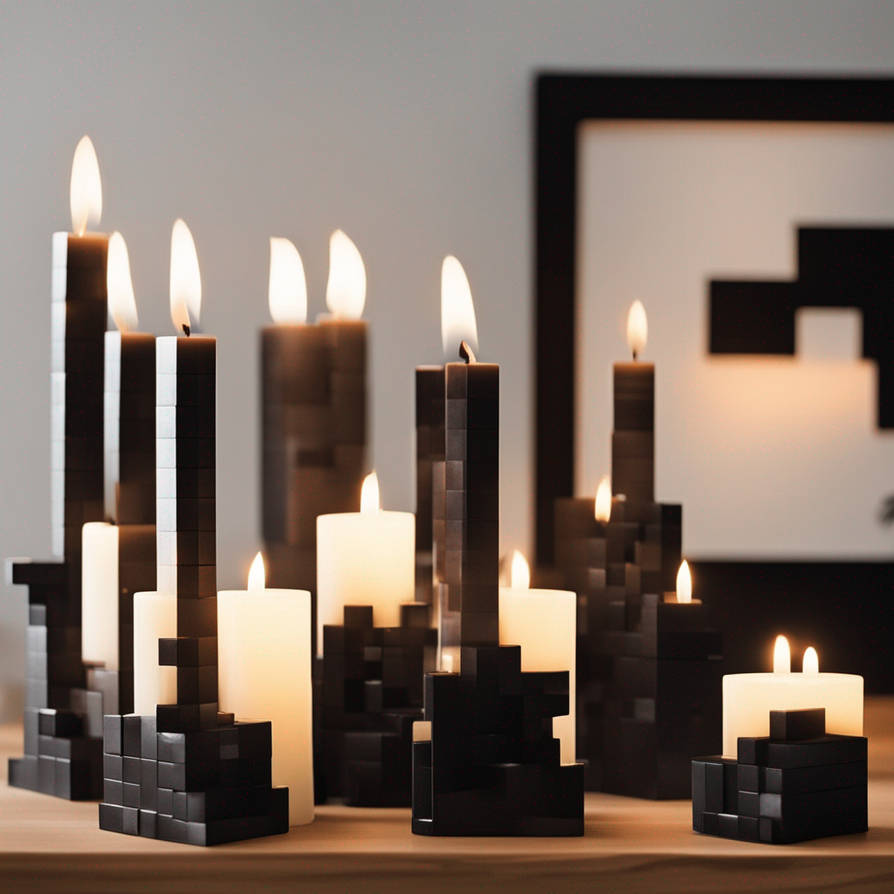 Black Minecraft Candles Lit In A Modern Home by 12345678901boo on ...