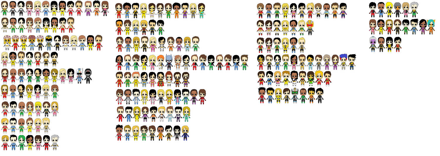 Power Rangers (Chibi Dolls) by CJM-94X on DeviantArt