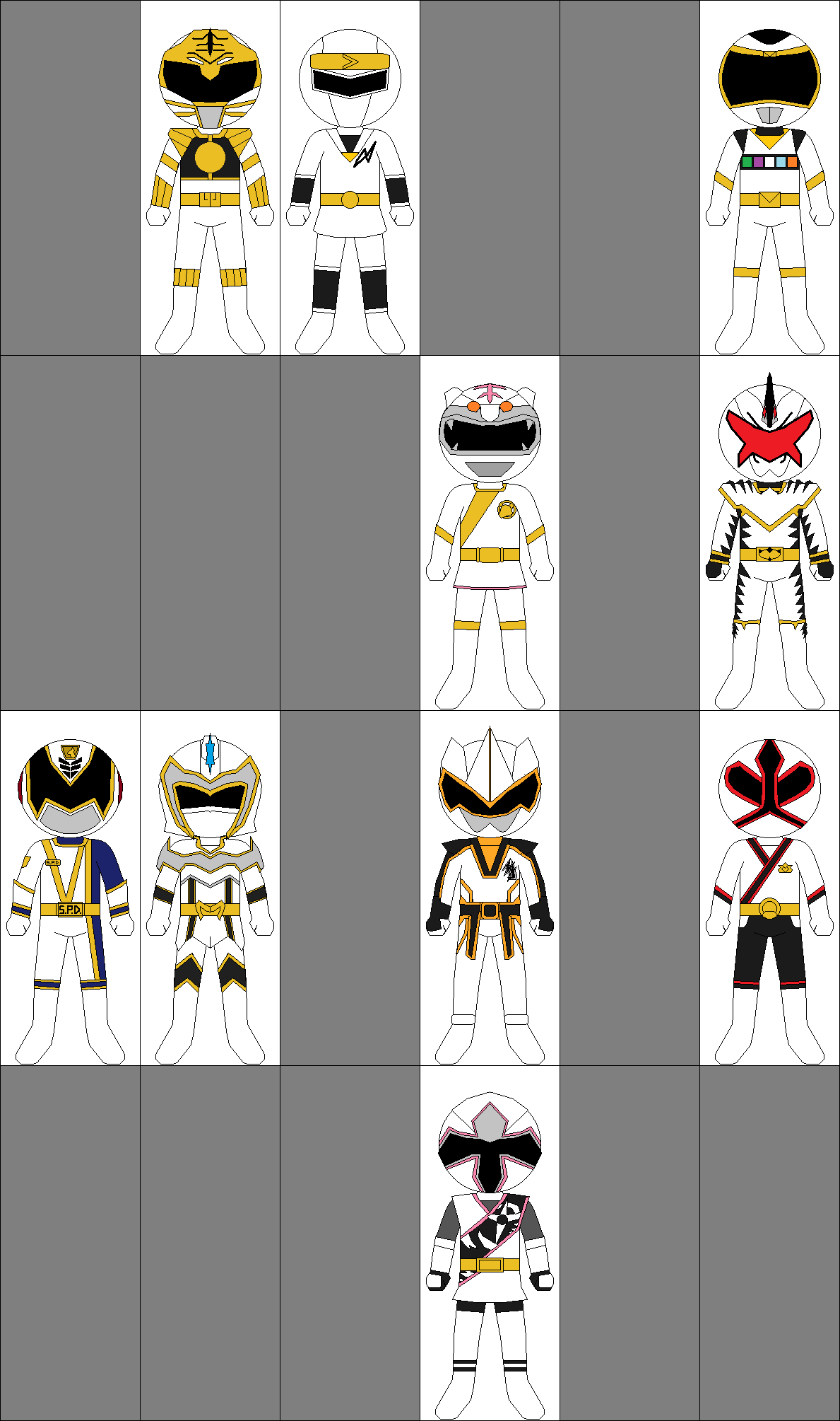 White Ranger Types White Rangers by CJM-94X on DeviantArt