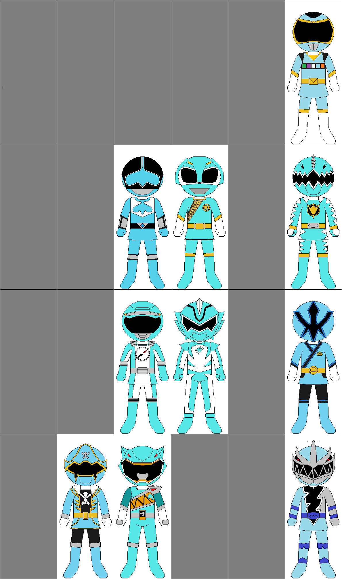 Cyan Rangers by CJM-94X on DeviantArt