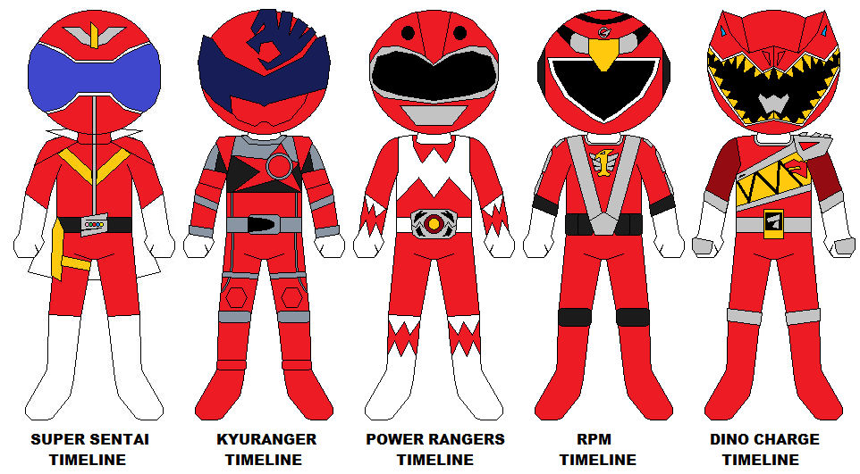 Red Rangers from different Timelines by CJM-94X on DeviantArt