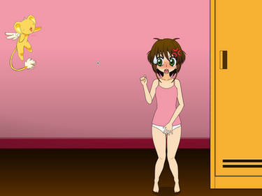 Naughty Kero spying Sakura in underwear... (EUF)