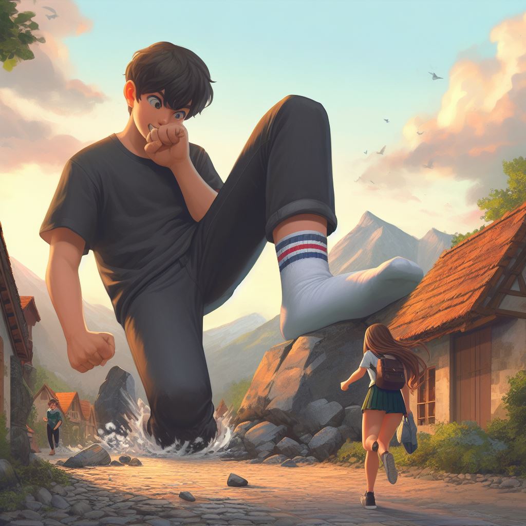 Giant boy in the neighborhood by saurus40 on DeviantArt