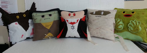 Handmade Classic Horror Movie Monsters Pillow Set by RbitencourtUSA