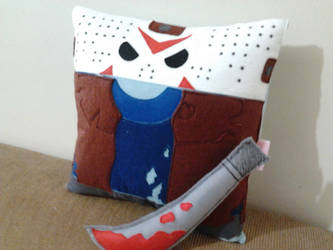 Handmade Jason Friday the 13th Movie Plush Pillow by RbitencourtUSA