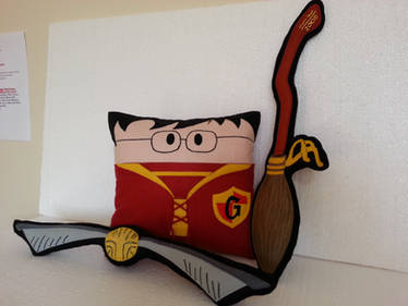 Handmade Harry Potter Gryffindor Quidditch Pillow