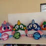 Handmade Classic Game Bubble Bobble Pillow Set