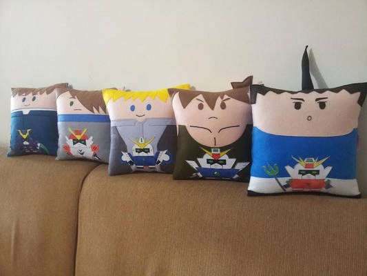 Handmade Mobile Suit Gundam Wing Pillow Set
