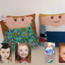 Handmade Cute People Kids Caricature Pillow Set