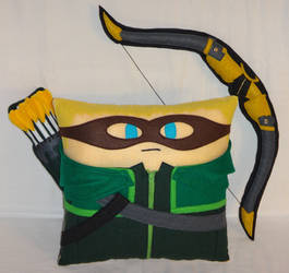 Handmade Green Arrow with Bow and Quiver v1.43