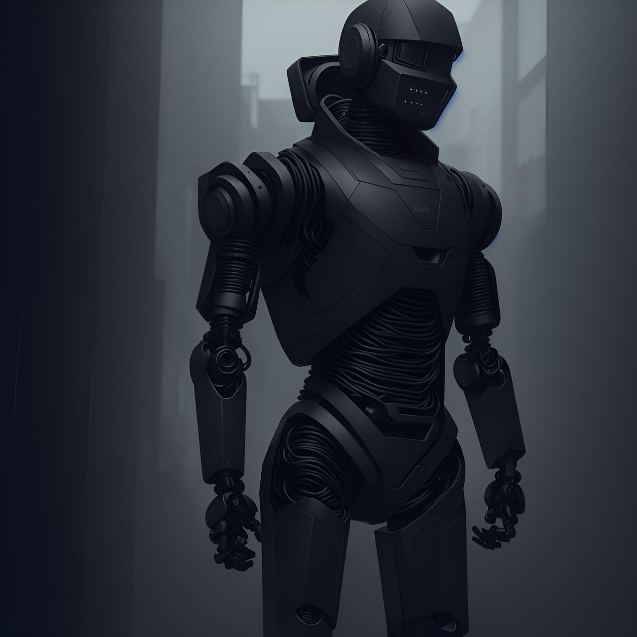 Dark robot by Feedmyhabit on DeviantArt