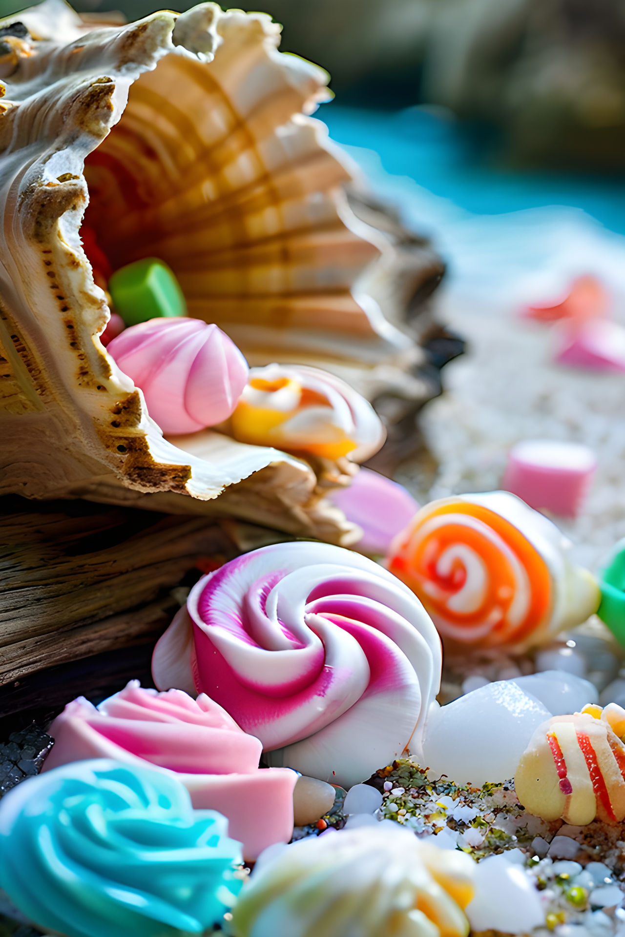 Shell Candies Saltwater taffy shell candies California by hazelnutgarden on DeviantArt