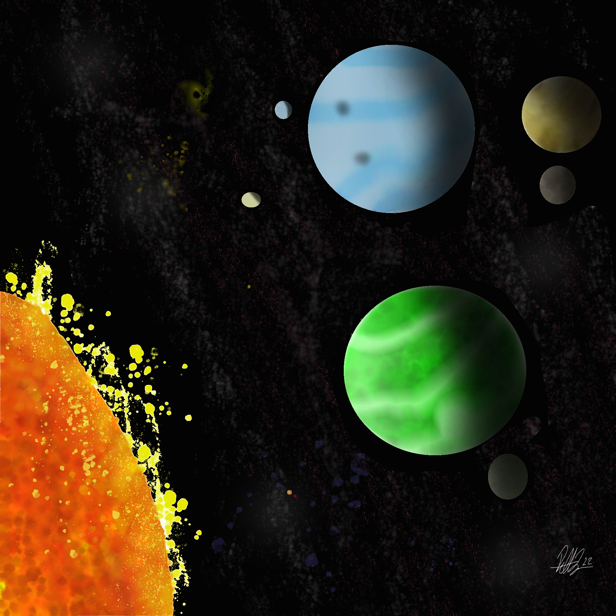 A Solar system somewhere by KODAETERNAL on DeviantArt