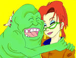 Janine with Slimer