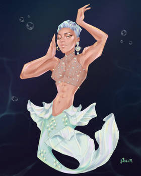 Vogueing merman