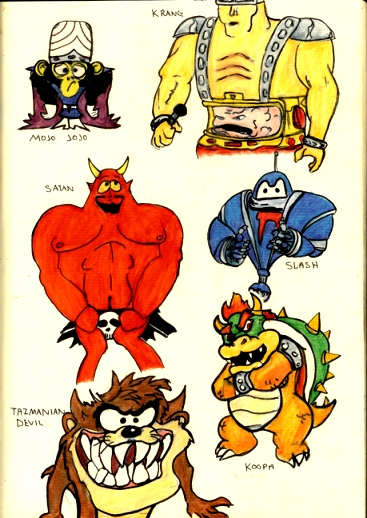 evil cartoon characters