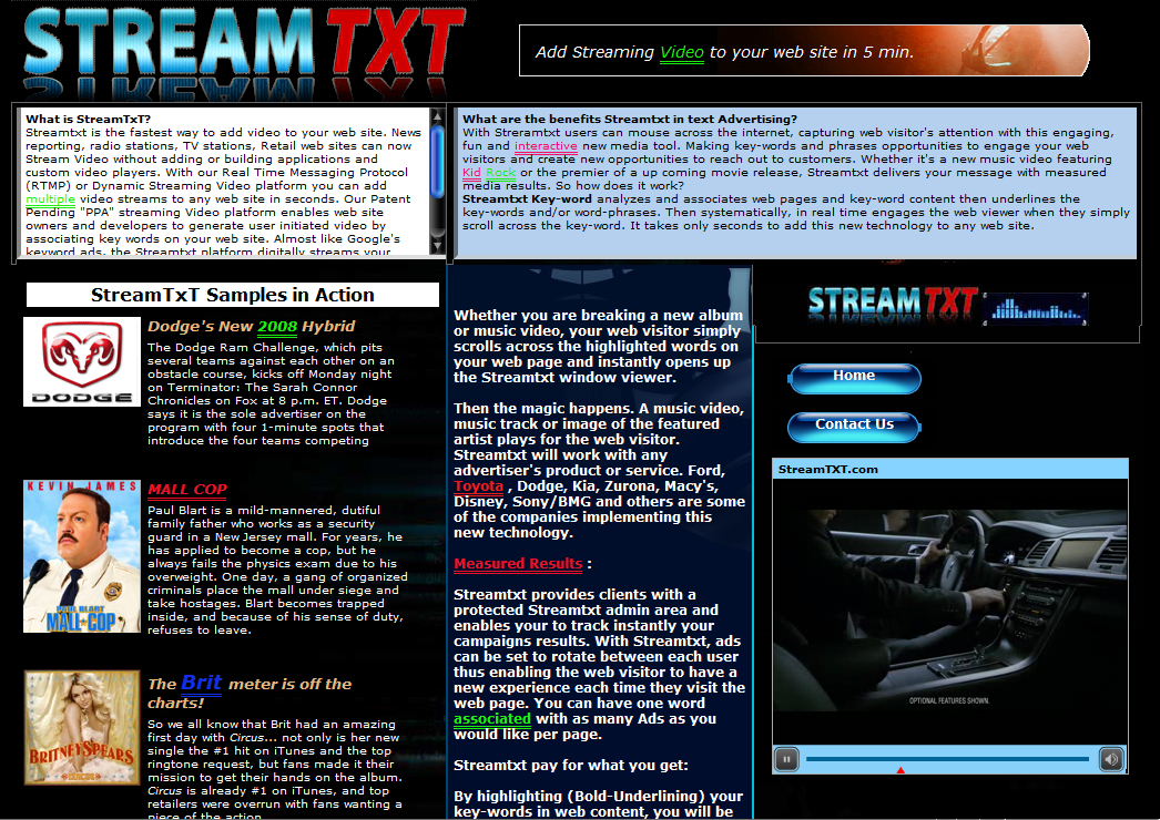 StreamTXT Website