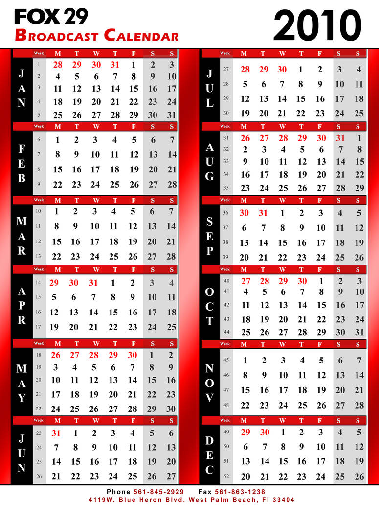 Broadcast Calendar by PatrickJoseph on DeviantArt