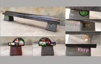 Black Marble Bench - Fingerboard Obstacles