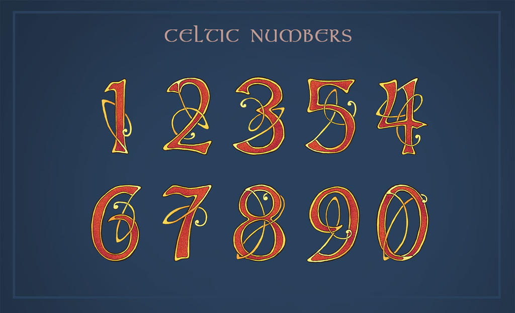Gaelic Numbers Celtic numbers by FasterHarderWesker on DeviantArt