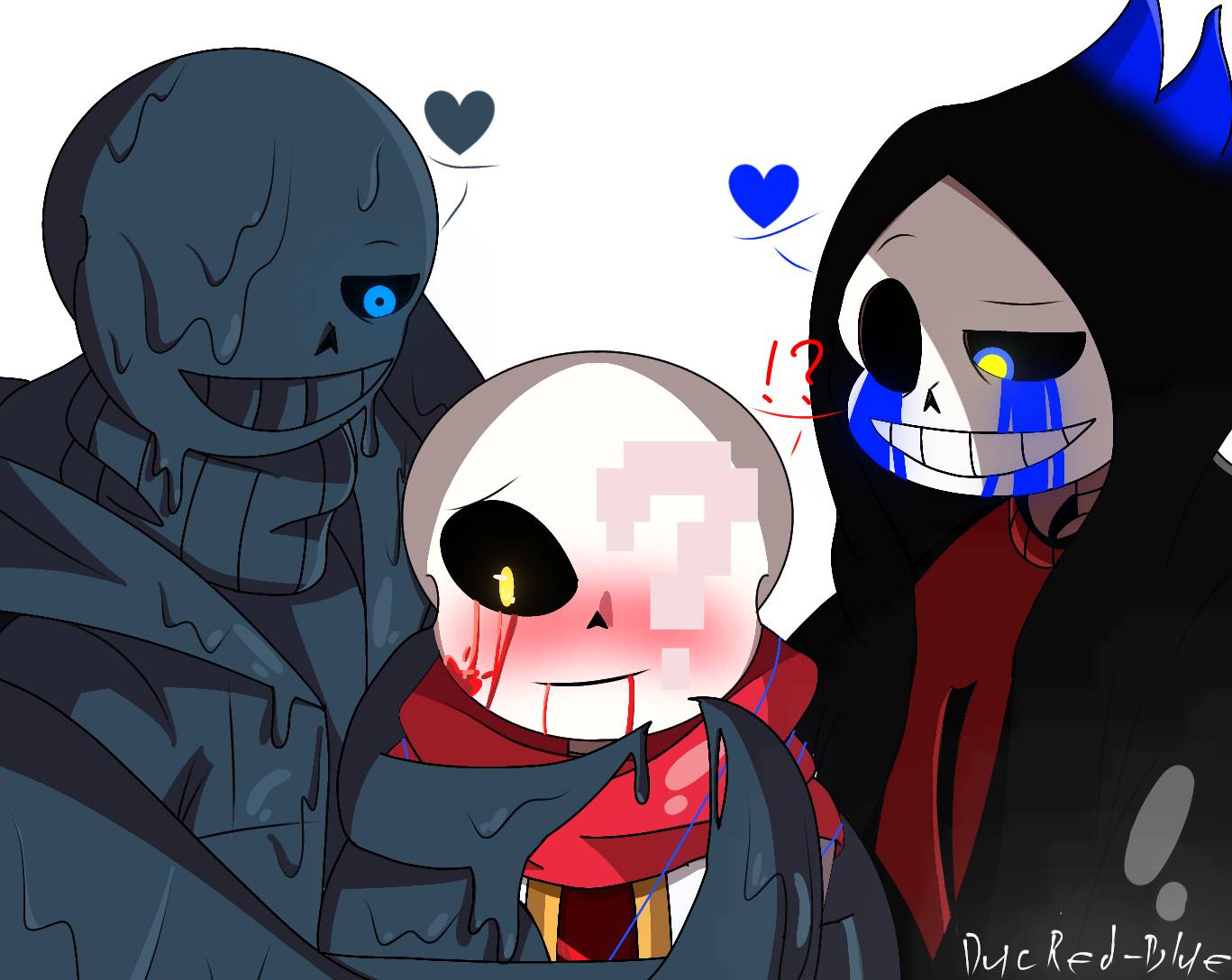 Sans Rror Geno Ink sans x (Nightmares and Reaper Error sans) by Ducred-blue on ...