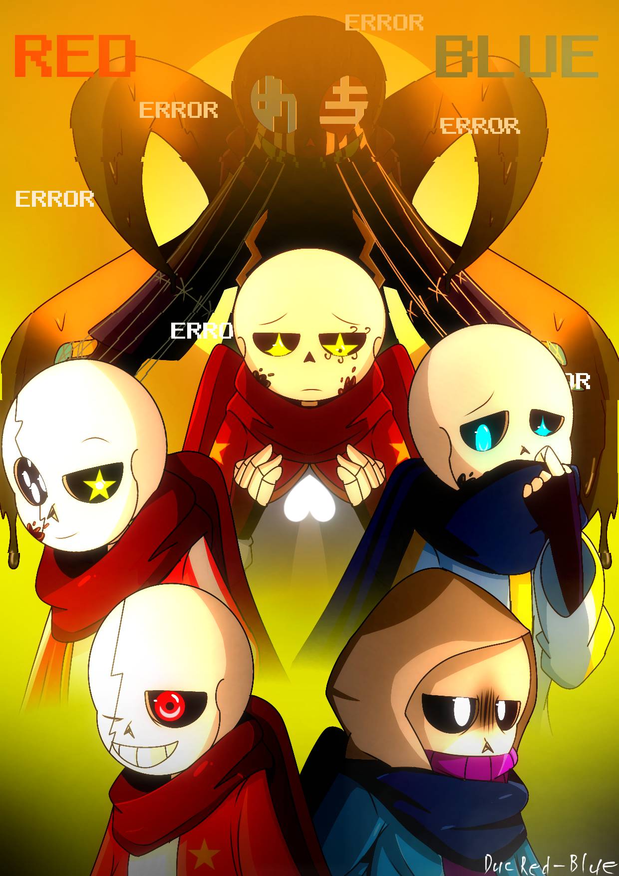 Reaper Error sans x Geno Ink sans (2). by Ducred-blue on DeviantArt