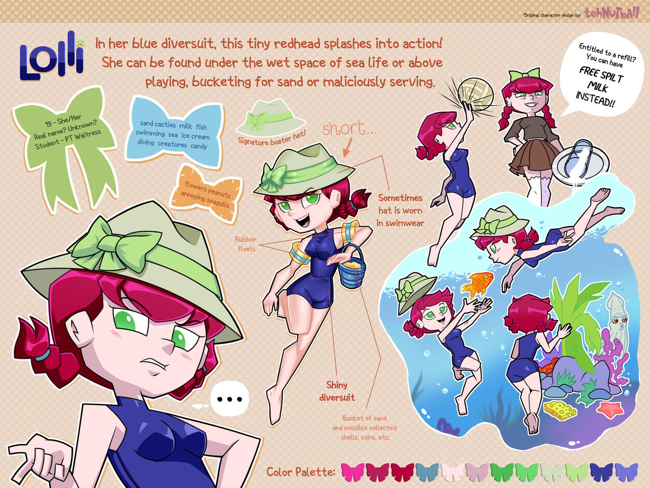 Lolli Character Reference Sheet (Bikini) by tehnutball on DeviantArt Lolli Character Reference Sheet (Bikini) by tehnutball on DeviantArt
