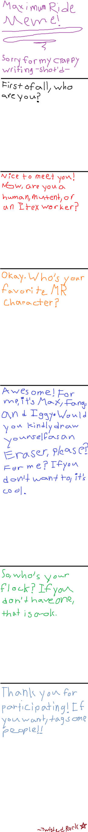 Maximum Ride Meme by TwistedRockStar on DeviantArt