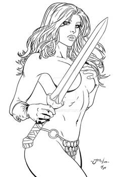 24-097 Red Sonja - Pencils by JeanArtes