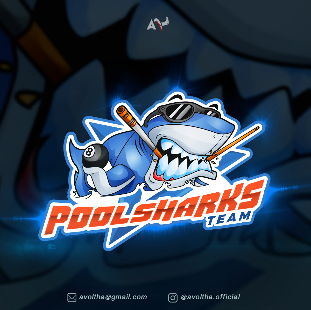 Pool Sharks Team Cartoon Logo by avoltha on DeviantArt