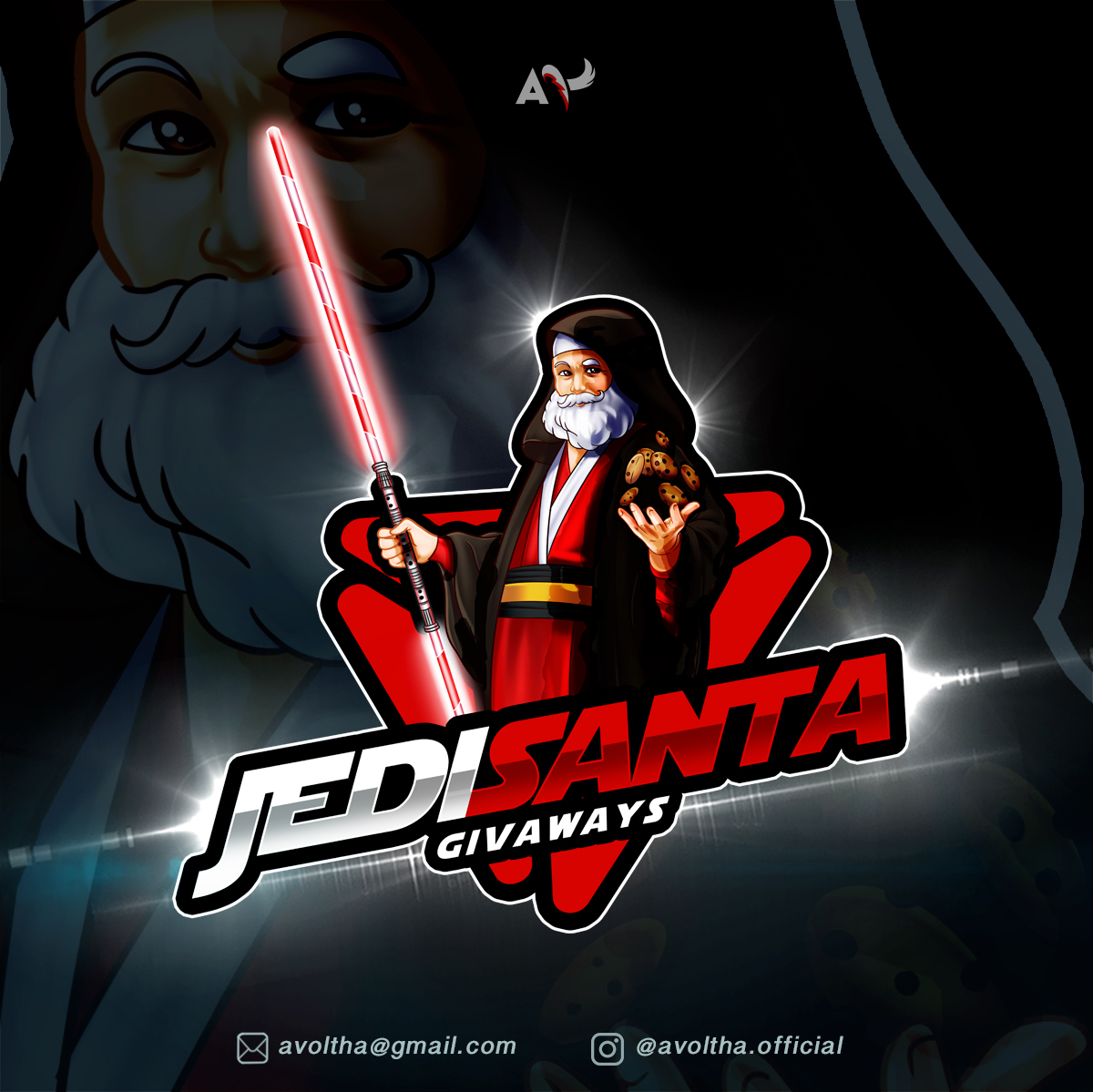 Jedi Santa Giveaways Cartoon Logo by avoltha on DeviantArt