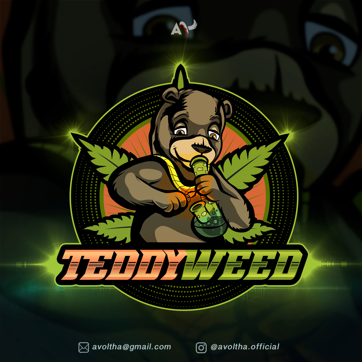Teddy Weed Cartoon Logo by avoltha on DeviantArt Teddy Weed Cartoon Logo by avoltha on DeviantArt