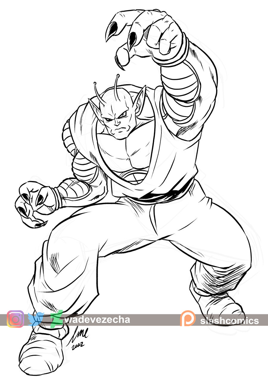 Orange Piccolo Linework by WadeVezecha on DeviantArt