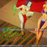 Starfire and Raven Slave Bikini B