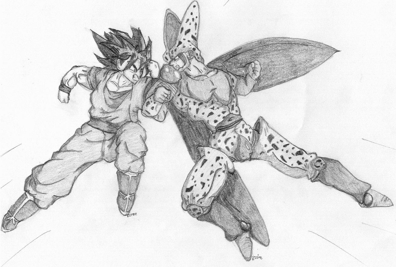 Cell VS Goku-sketchie