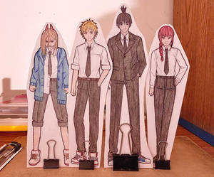 Paper Standees - Denji and Friends