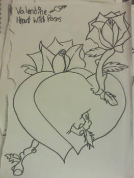 Anime Valentine Heart with Roses :)