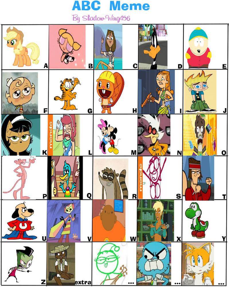 my favorite characters from A to Z by cartoonstar92 on DeviantArt my favorite characters from A to Z by cartoonstar92 on DeviantArt