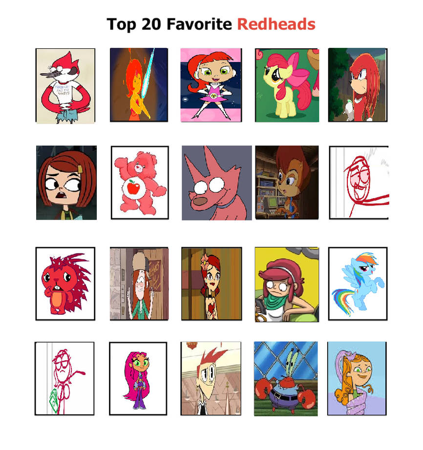 Cartoon Ragheads my top 20 favorite redheads by cartoonstar92 on DeviantArt