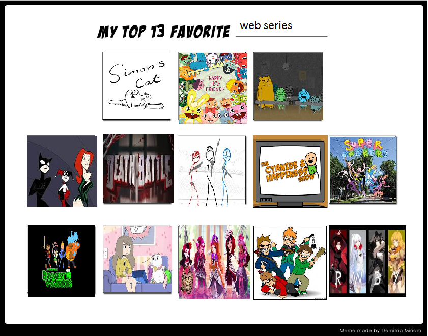 Webisodes my top 13 favorite web series by cartoonstar92 on DeviantArt