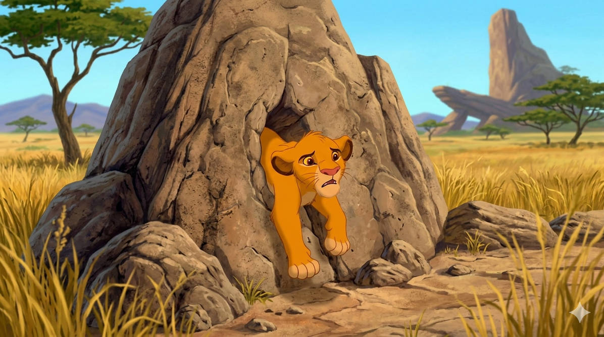 Simba Runs Fall Stuck simba by cartoonstar92 on DeviantArt